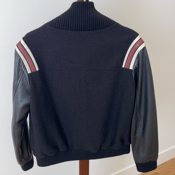 All Saints Bordin Striped Varsity Jacket - Picture 3 of 9